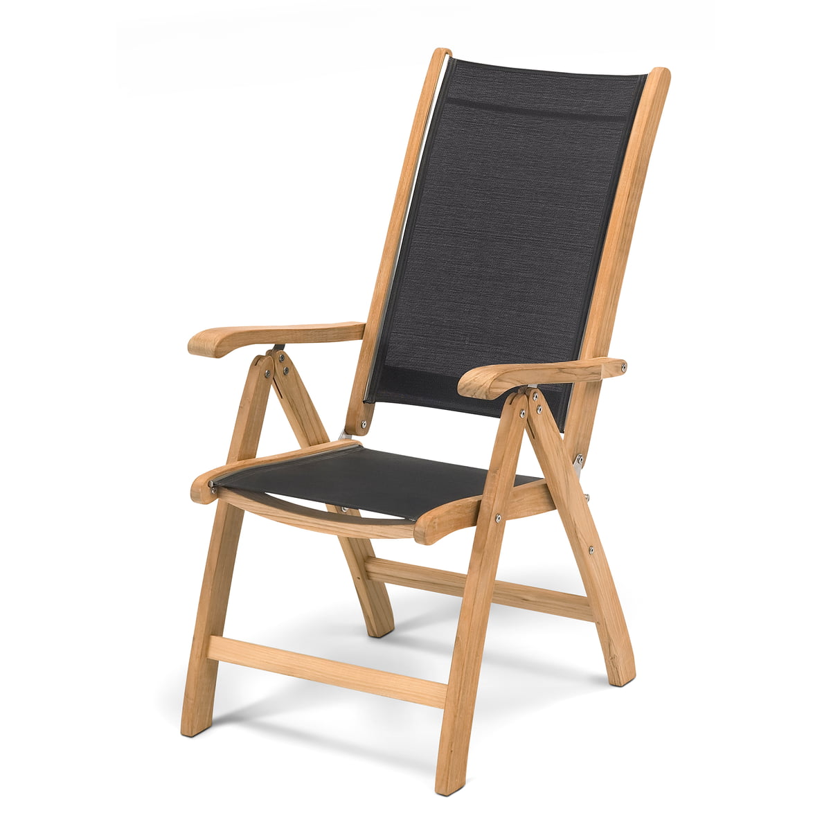 Skagerak Columbus Chair Stoffbespannt Schwarz Teakholz