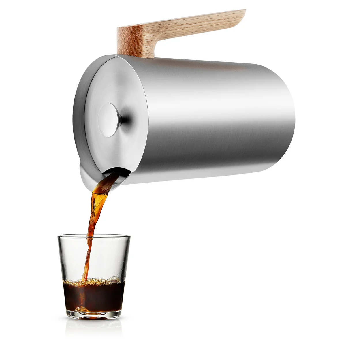 Nordic Kitchen Pressfilterkanne 1 l von Eva Solo in Edelstahl / Eiche