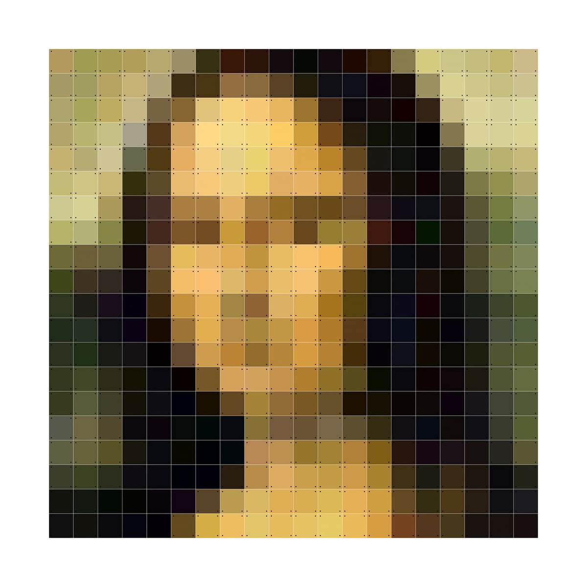 Мона Лиза пиксель арт 32 на 32