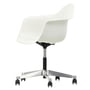 Vitra - Eames Plastic Armchair PACC, weiss, Rollen für harte Böden