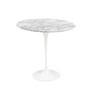 Knoll - Saarinen Tulip Beistelltisch rund, H 52 x Ø 51 cm, Marmor Arabescato / weiss