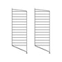 String - Bodenleiter für String Regal 85 x 30 cm (2er Set), schwarz