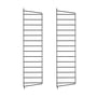 String - Wandleiter für String Regal 75 x 20 cm (2er-Set), schwarz 