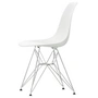 Vitra - Eames Plastic Side Chair DSR, verchromt / weiss (Filzgleiter basic dark)