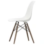 Vitra - Eames Plastic Side Chair DSW, Ahorn dunkel / weiss (Filzgleiter basic dark)