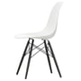 Vitra - Eames Plastic Side Chair DSW, Ahorn schwarz / weiss (Filzgleiter basic dark)