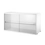 String - Vitrinenschrank mit Schiebetüren in Glas 78 x 30 cm, weiss