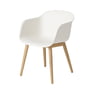 Muuto - Fiber Chair Wood Base, Eiche / weiss recycled