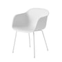 Muuto - Fiber Chair Tube Base, weiss recycled