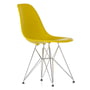 Vitra - Eames Plastic Side Chair DSR RE, verchromt / senf (Kunststoffgleiter basic dark)