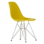 Vitra - Eames Plastic Side Chair DSR RE, verchromt / senf (Kunststoffgleiter basic dark)