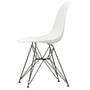 Vitra - Eames Plastic Side Chair DSR, basic dark / weiss (Filzgleiter basic dark)