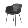 Muuto - Fiber Chair Tube Base, schwarz recycled