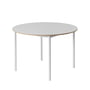 Muuto - Base Table Ø 110 cm, Laminat mit Sperrholzkante / weiss