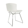 Knoll - Bertoia Kunststoff-Stuhl, Chrom / weiss