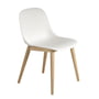 Muuto - Fiber Side Chair Wood Base, Eiche / weiss recycled