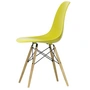 Vitra - Eames Plastic Side Chair DSW RE, Esche honigfarben / senf (Filzgleiter weiss)