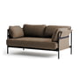 Hay - Can Sofa, 2-Sitzer, schwarz / Canvas army