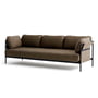 Hay - Can Sofa, 3-Sitzer, schwarz / Canvas army