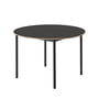 Muuto - Base Table Ø 110 cm, Linoleum mit Sperrholzkante / schwarz