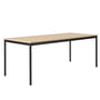 Muuto - Base Table 190 x 85 cm, schwarz / Eichenplatte / Sperrholzkante