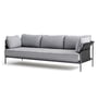 Hay - Can Sofa, 3-Sitzer, grau / Canvas grau / Surface 120 hellgrau