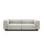 Vitra - Soft Modular Sofa, 2-Sitzer, crème / stahlgrau (Maize 03)