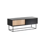 Woud - Virka Sideboard low, Eiche schwarz / geseift
