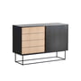 Woud - Virka sideboard high, Eiche schwarz / geseift