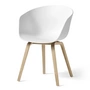 HAY - About A Chair AAC 22, Eiche lackiert / white 2.0 (Kunststoffgleiter)