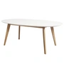 Andersen Furniture - DK10 Ausziehtisch oval, Eiche geölt / weiss (RAL 9010)