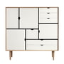 Andersen Furniture - S3 Kommode, Eiche geölt/ Fronten weiss