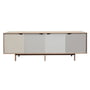 Andersen Furniture - S1 Sideboard, Eiche geölt/ Türen Doeskin (beige), Iron (metallgrau), Silver (silber weiss), Iron (metallgrau)