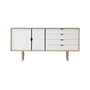 Andersen Furniture - S6 Sideboard, Eiche geseift / Fronten alpino (weiss)