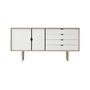 Andersen Furniture - S6 Sideboard, Eiche geseift / Fronten alpino (weiss)