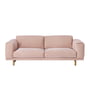 Muuto - Rest Sofa, 2 Sitzer, rosa (Steelcut Trio 515) / Eiche Natur