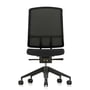 Vitra - AM Chair, Rücken schwarz, Sitz F30 Plano nero, Fünfstern-Untergestell Kunststoff schwarz, ohne Armlehnen, Rollen für Hartboden