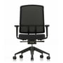 Vitra - AM Chair, Rücken schwarz, Sitz F30 Plano nero, Fünfstern-Untergestell Kunststoff schwarz, mit 2D Armlehnen, Rollen für Hartboden