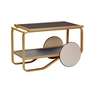 Artek - 901 Servierwagen, Linoleum schwarz