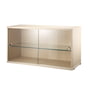String - Vitrinenschrank mit Schiebetüren in Glas 78 x 30 cm, Esche