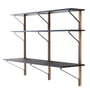 Artek - REB 010 Kaari Wandregal mit Schreibtisch, 200 cm, schwarz / Eiche natur
