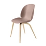 Gubi - Beetle Dining Chair, Wood Base, Eiche / sweet pink