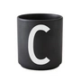 Design Letters - AJ Porzellan Becher C, schwarz