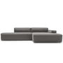 freistil - 175 Sofaecke Récamiere rechts, Seitenteil niedrig / Bezug graphitgrau (5246)
