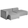 HAY - Mags Sofa 2,5 Sitzer, Kombination 3, Armlehne links / grau (Hallingdal 116) (EU)