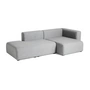 HAY - Mags Sofa 2,5 Sitzer, Kombination 3, Armlehne rechts / hellgrau (Hallingdal 130) (EU)