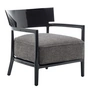 Kartell - Cara Sessel, Gestell schwarz / Bezug schwarz-beige