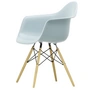 Vitra - Eames Plastic Armchair DAW RE, Esche honigfarben / eisgrau (Filzgleiter weiss)