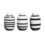 Kähler Design - Omaggio Vase Miniatur H 8 cm, schwarz (3er-Set)