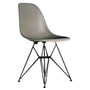Vitra - Eames Fiberglass Side Chair DSR, basic dark / Eames raw umber (Filzgleiter basic dark)